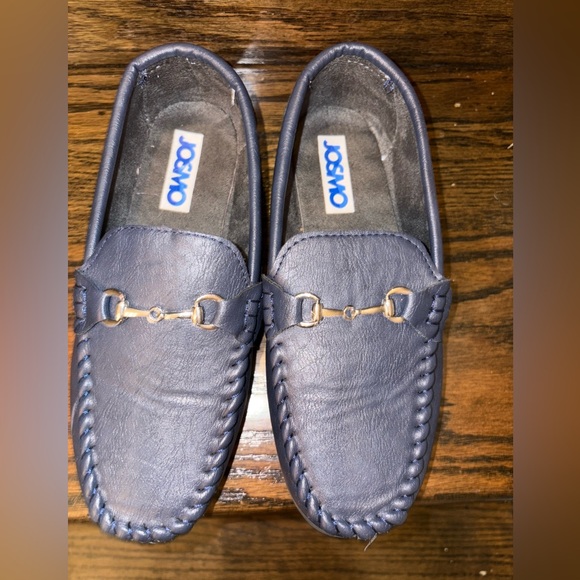 Boys Moccasin Loafers - Slip On - Navy, Size 2 - Picture 1 of 8